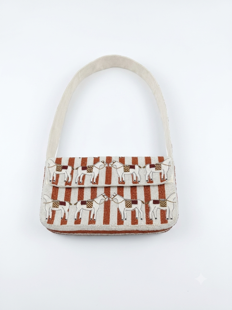 Horse Beaded Bag
