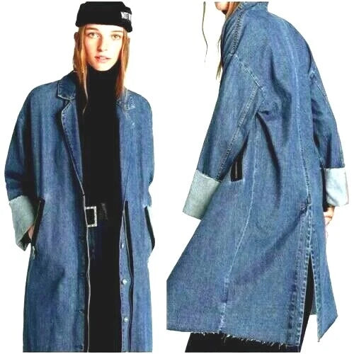 Zara Denim Trench Coat