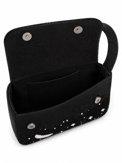 Midnight Beaded Bag