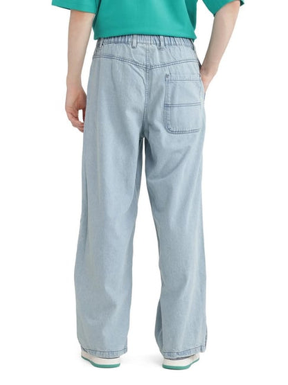 Rare Rabbit Blue Baggy Loose Fit Jeans