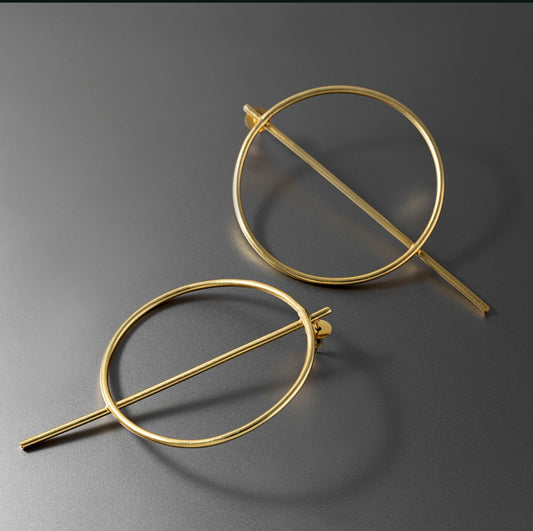 Gold Circle Earrings