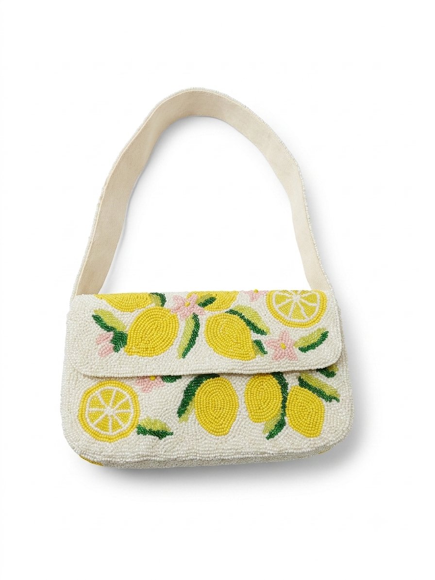 Lemon Drop Beaded Bag
