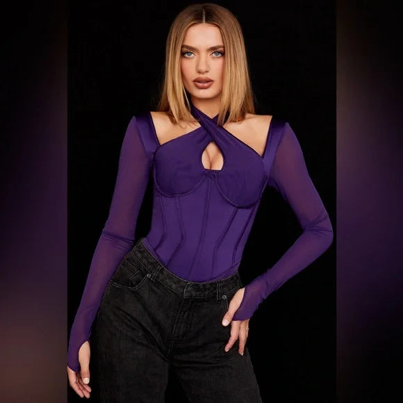 House Of CB Purple Corset