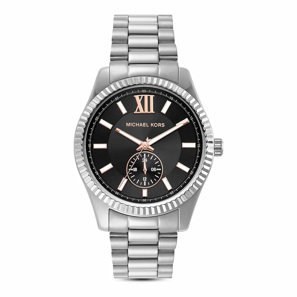 Michael Kors Lexington Chronograph Stainless Steel Watch, Stainless Multifunction, One Size, MK8946 - Lexington Multifunction Stainless Steel Bracelet Watch