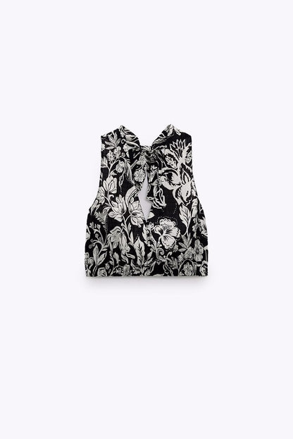 Zara Black & White Floral Set