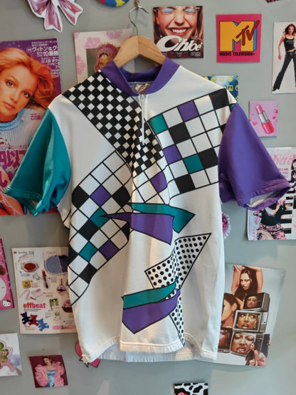 Vintage Colourblock Patterned Jersey