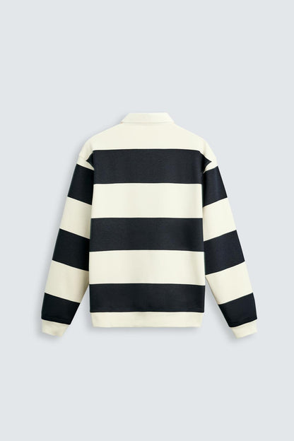 Zara Striped Polo Sweatshirt