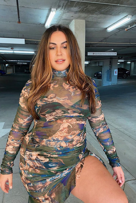 Fashion Nova Green  Dress