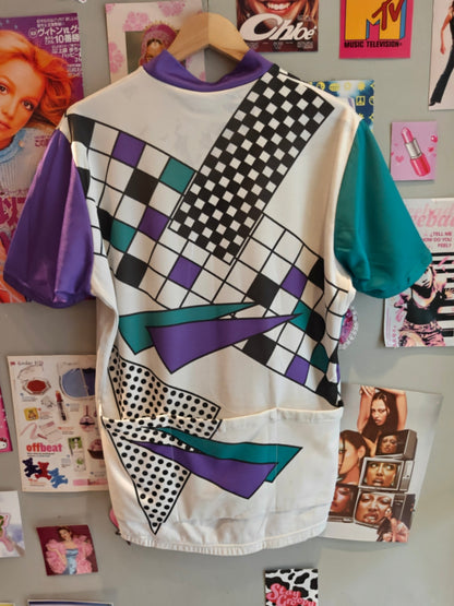 Vintage Colourblock Patterned Jersey