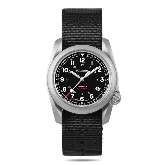 Boderry Titanium Automatic Military Black Watch
