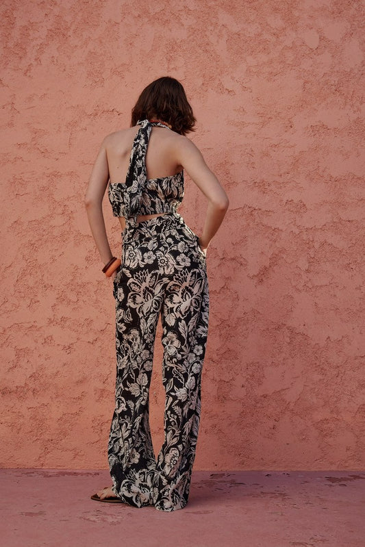Zara Black & White Floral Set