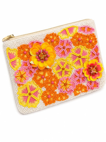 Small Floral Beaded Bag
