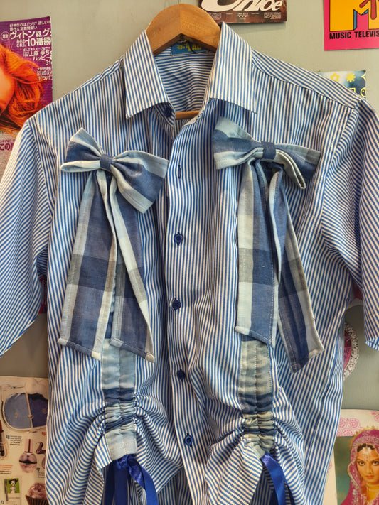 Collab Cotton Blue Shirt