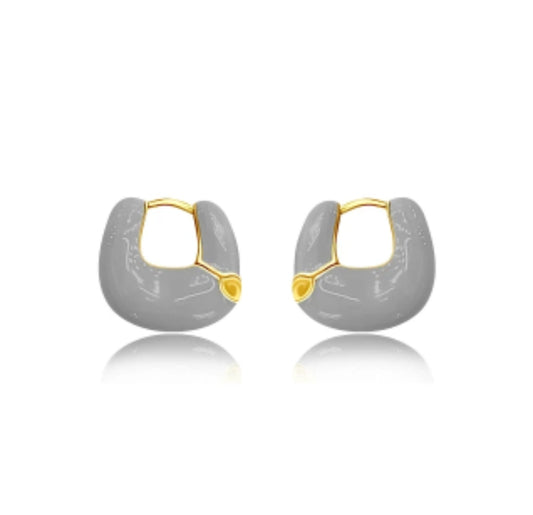 Grey Mini Hoops