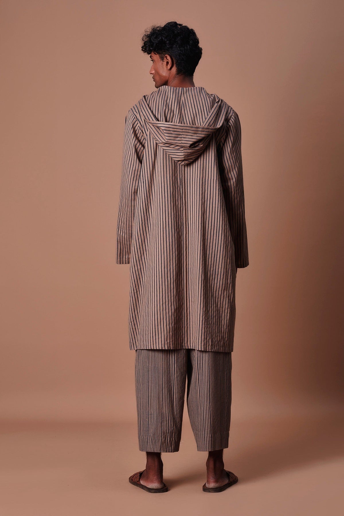 Mati Hooded Brown Striped (Set Of 2)