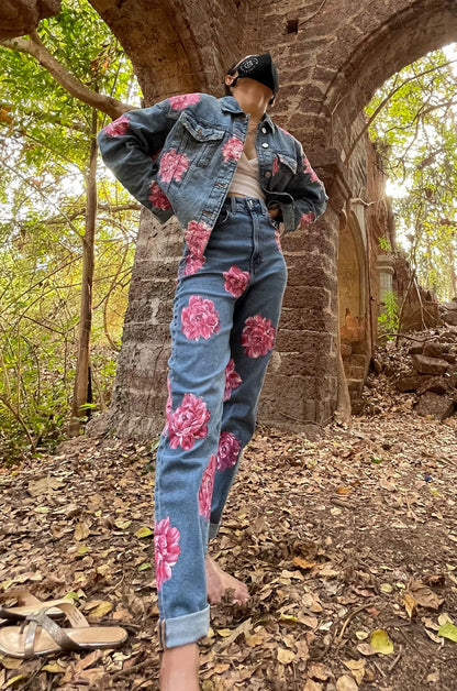 Tiger & Twig Denim Handpainted Vintage Pants