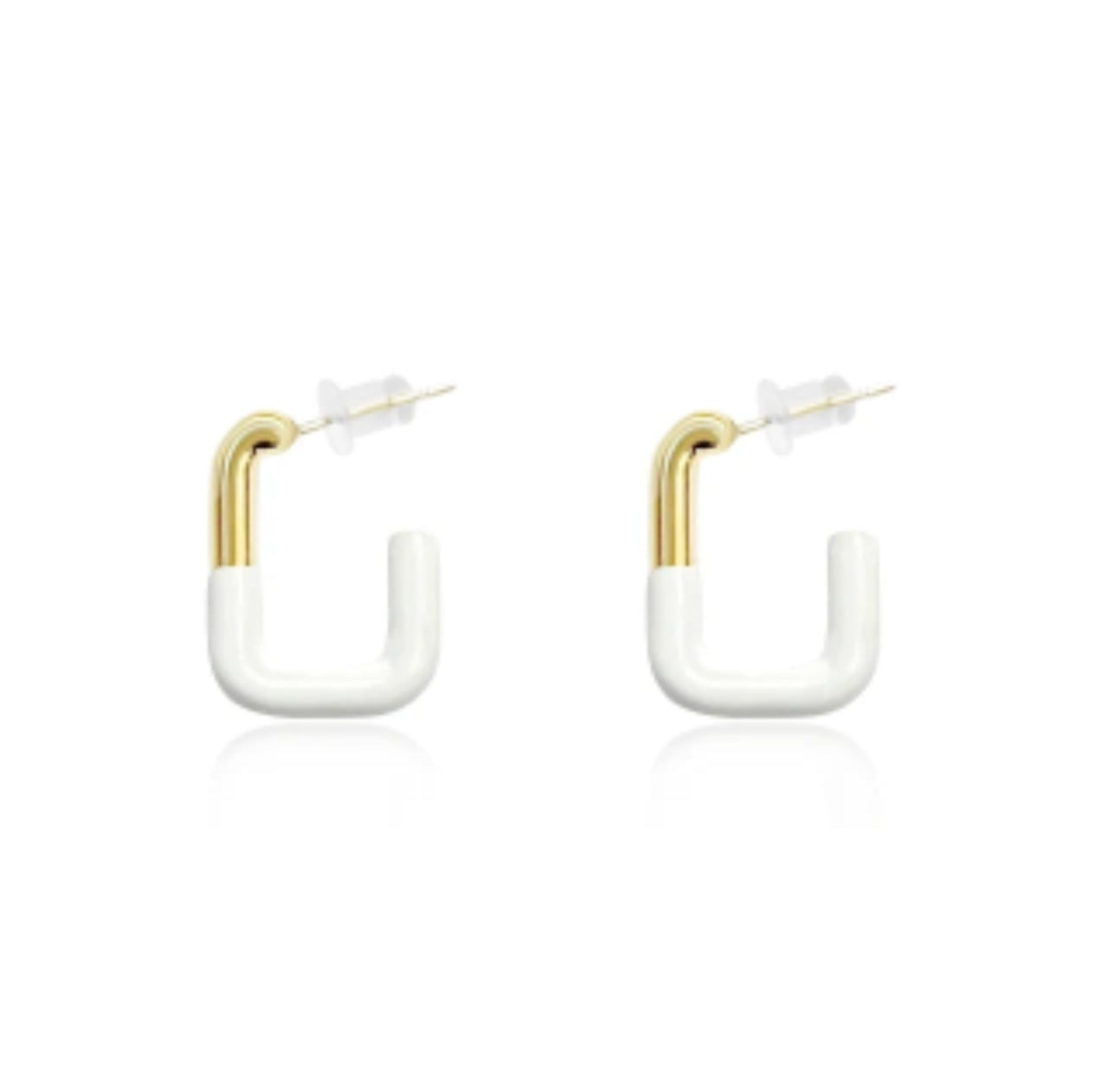 Gold/White Earrings