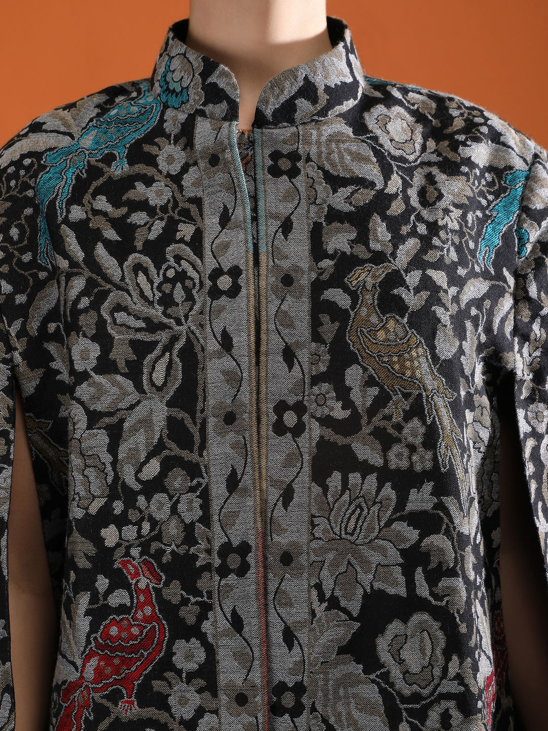 DUSALA INDIA  RAVYA FINE WOOL SILK KANI CAPE