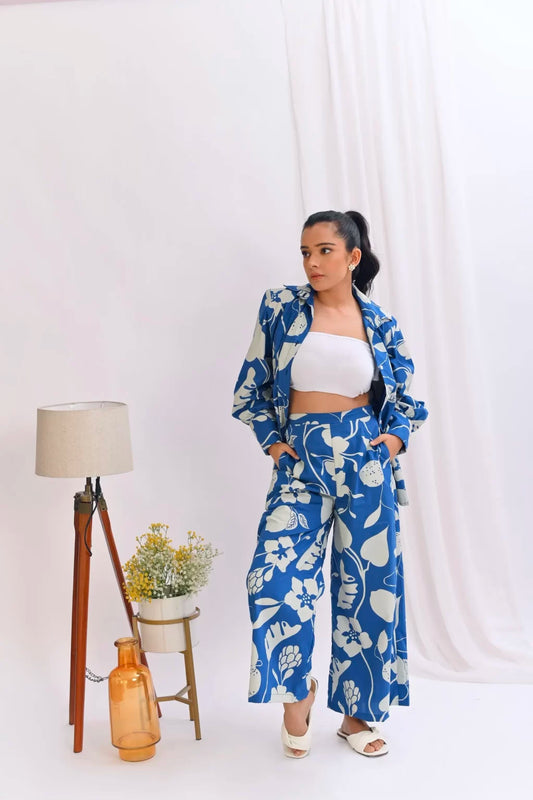 Efflantes Studio Floral Blue Co-ord Set