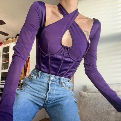 House Of CB Purple Corset