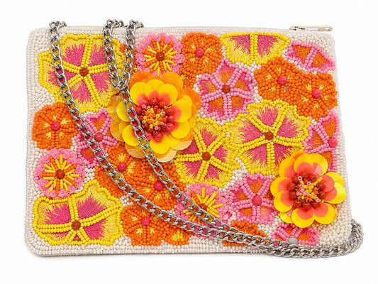Small Floral Beaded Bag