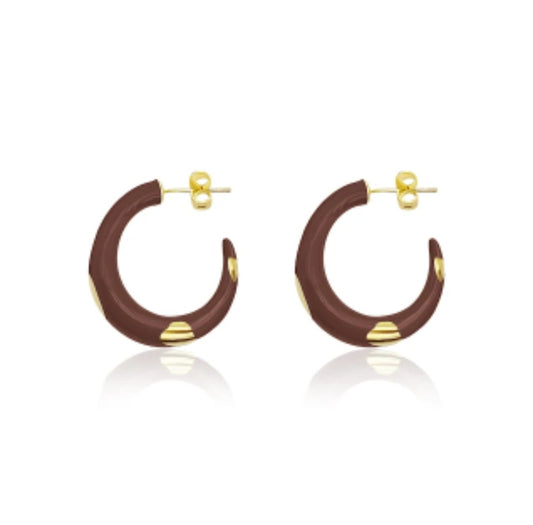 Gold/Brown half hoop