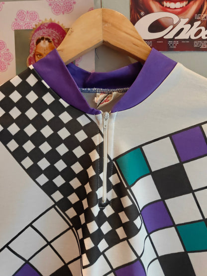 Vintage Colourblock Patterned Jersey