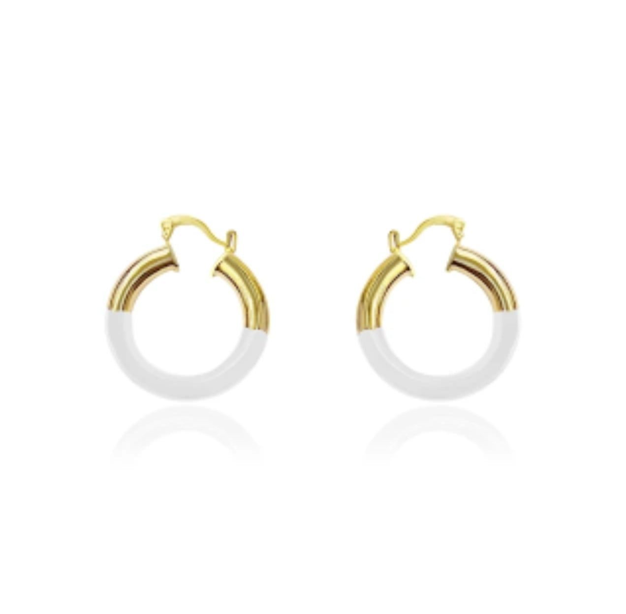 White/Gold half hoop