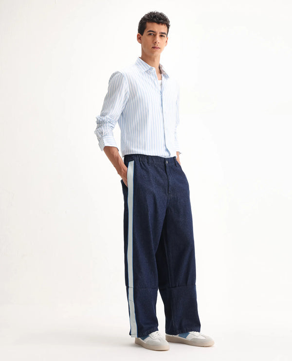 Rare Rabbit Blue Baggy Jeans