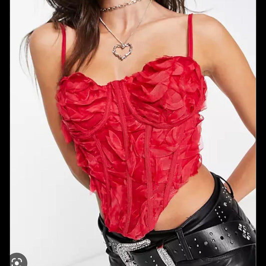 Bershka Red Top