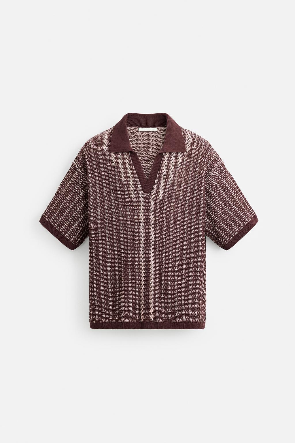 Zara Maroon Polo Tee