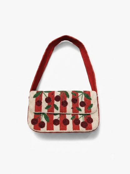 Cherry Beaded Bag