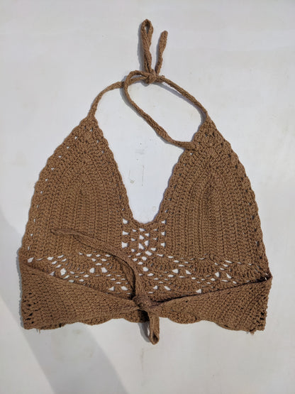 Brown Crochet Top