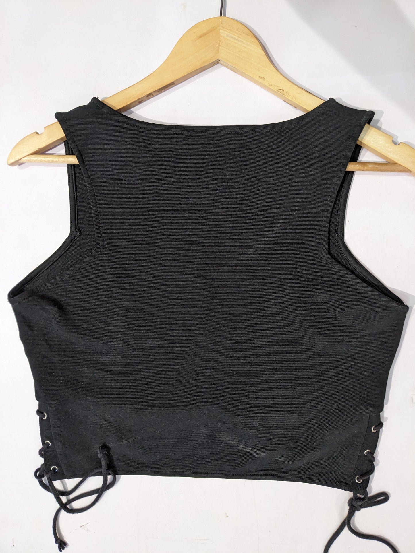 Bershka Black Top With Tie-up Detailing