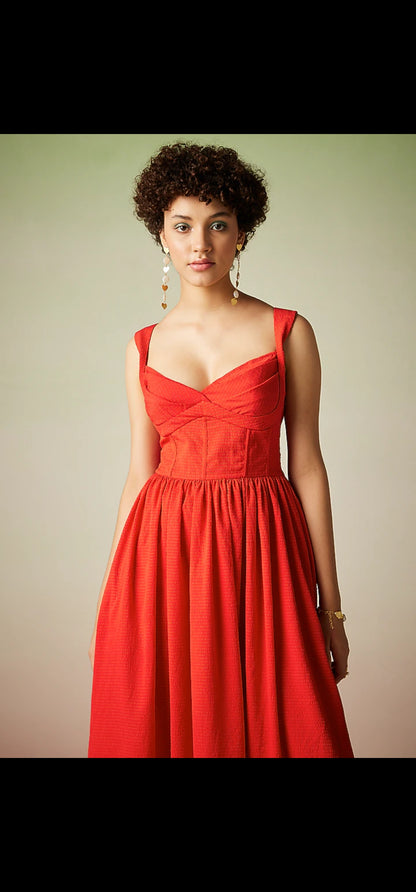 Verb Pallavi Singhee Orange Dress