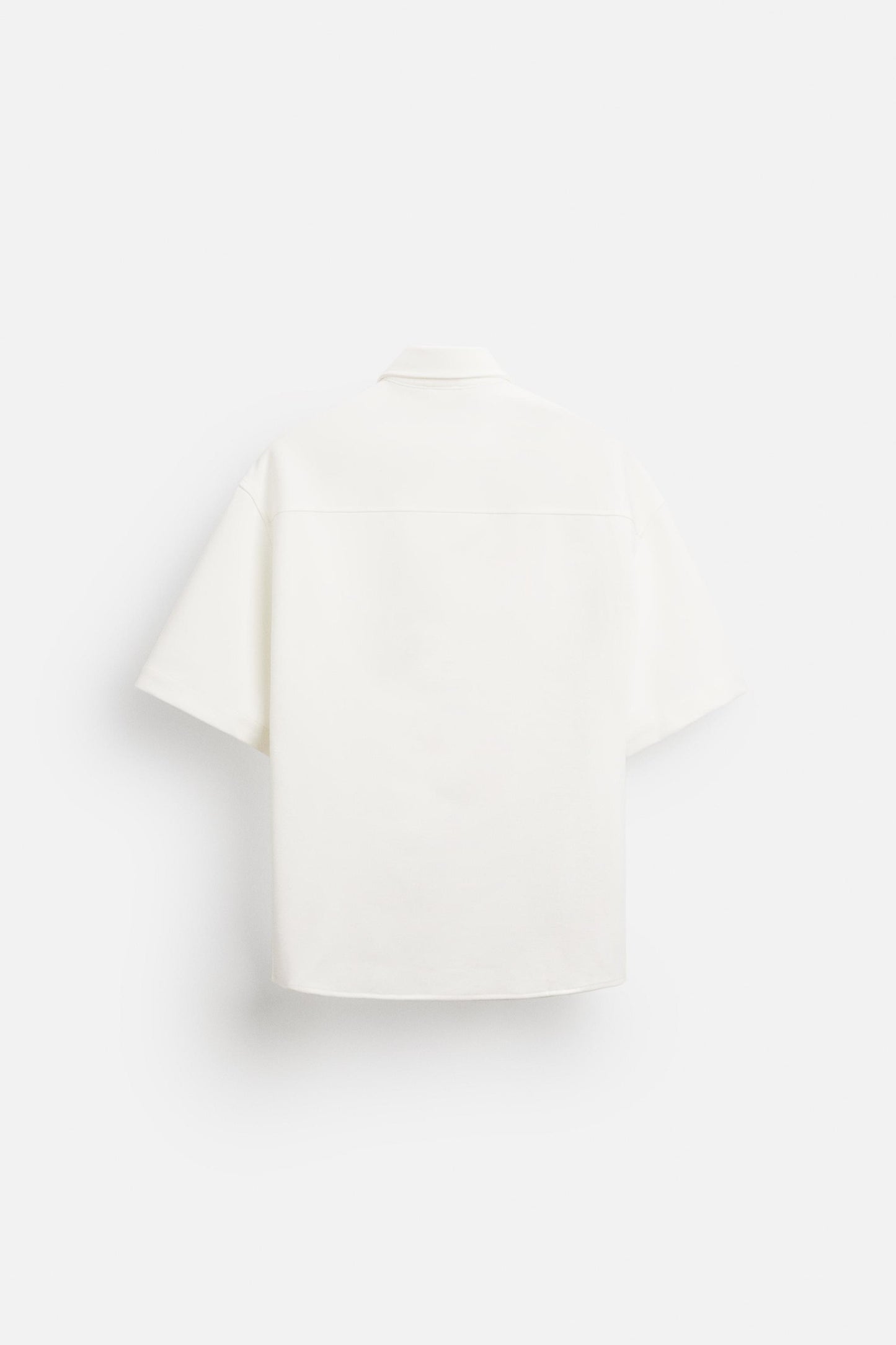 Zara Textured Comfort White Overshirt