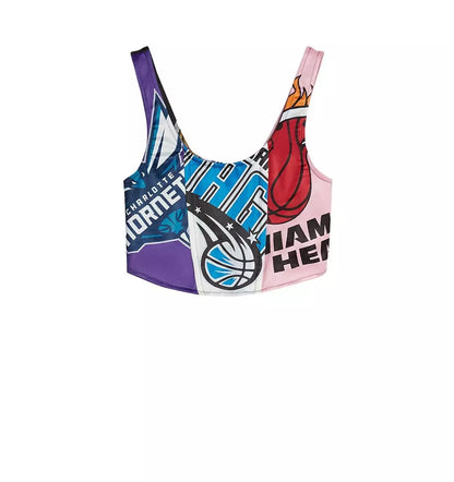 Bershka NBA Printed Corset Top