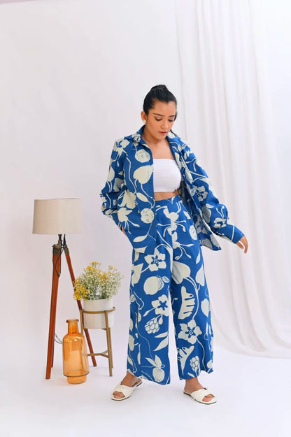 Efflantes Studio Floral Blue Co-ord Set