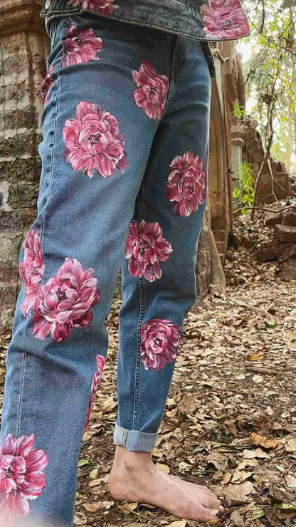 Tiger & Twig Denim Handpainted Vintage Pants