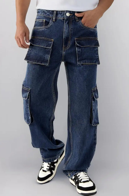 The Souled Store Denim Cargo Jeans