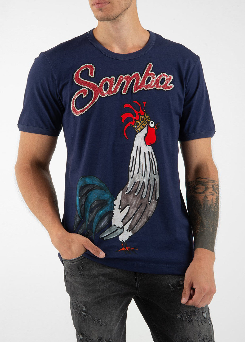 Dolce & Gabbana  Samba Blue Crock  Print Tee