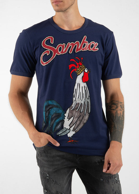 Dolce & Gabbana  Samba Blue Crock  Print Tee