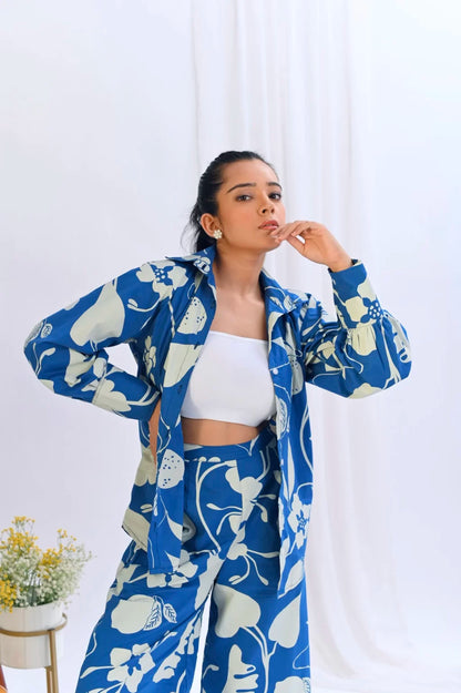 Efflantes Studio Floral Blue Co-ord Set