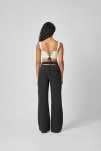 Polite Society Flower Corset - Creme Denim