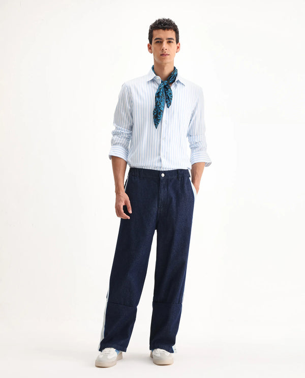 Rare Rabbit Blue Baggy Jeans