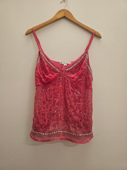 Y2k Desi Beaded Top - Patakha Pink
