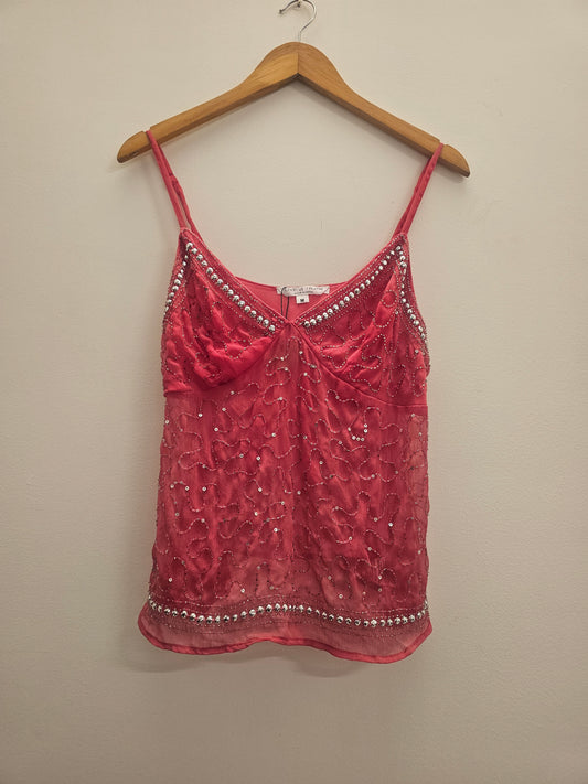 Y2k Desi Beaded Top - Patakha Pink