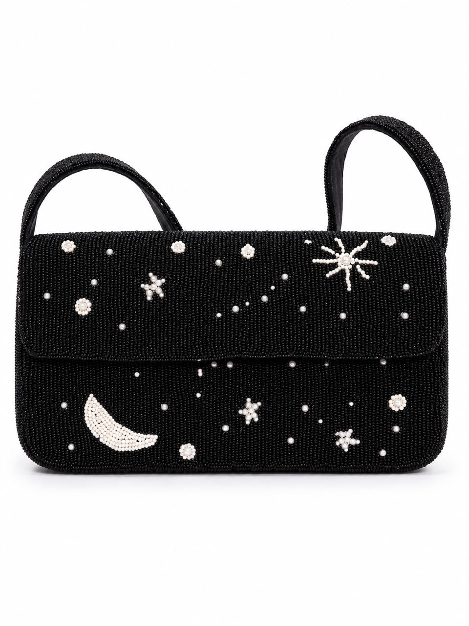 Midnight Beaded Bag