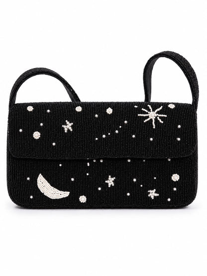 Midnight Beaded Bag