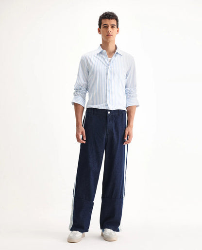 Rare Rabbit Blue Baggy Jeans